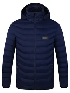 Men's Fall Winter Rechargeable Heated Hooded Jacket Coat, 26 Heating Zones, Windproof Warmth, Outdoor & Daily Use, Unisex
