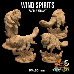 Wind Spirit Bison Master of the Elements | The Dragon Trappers Lodge |32mm Scale | Miniature TTRPG Mini DnD Dungeons Dragons Wargame