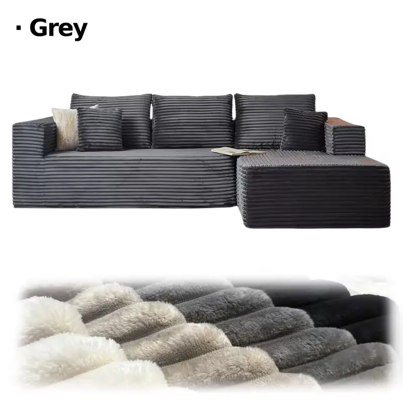 Grey-right-facing Chaise