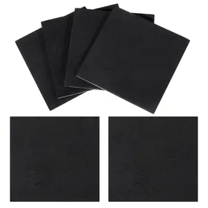 6 count Adhesive  Padding, Closed Cell  1/4" Thick Adhesive Rubber Pads 4" X 4" Anti-Slip Vibration Pads for Furniture, , Speakers, DIY