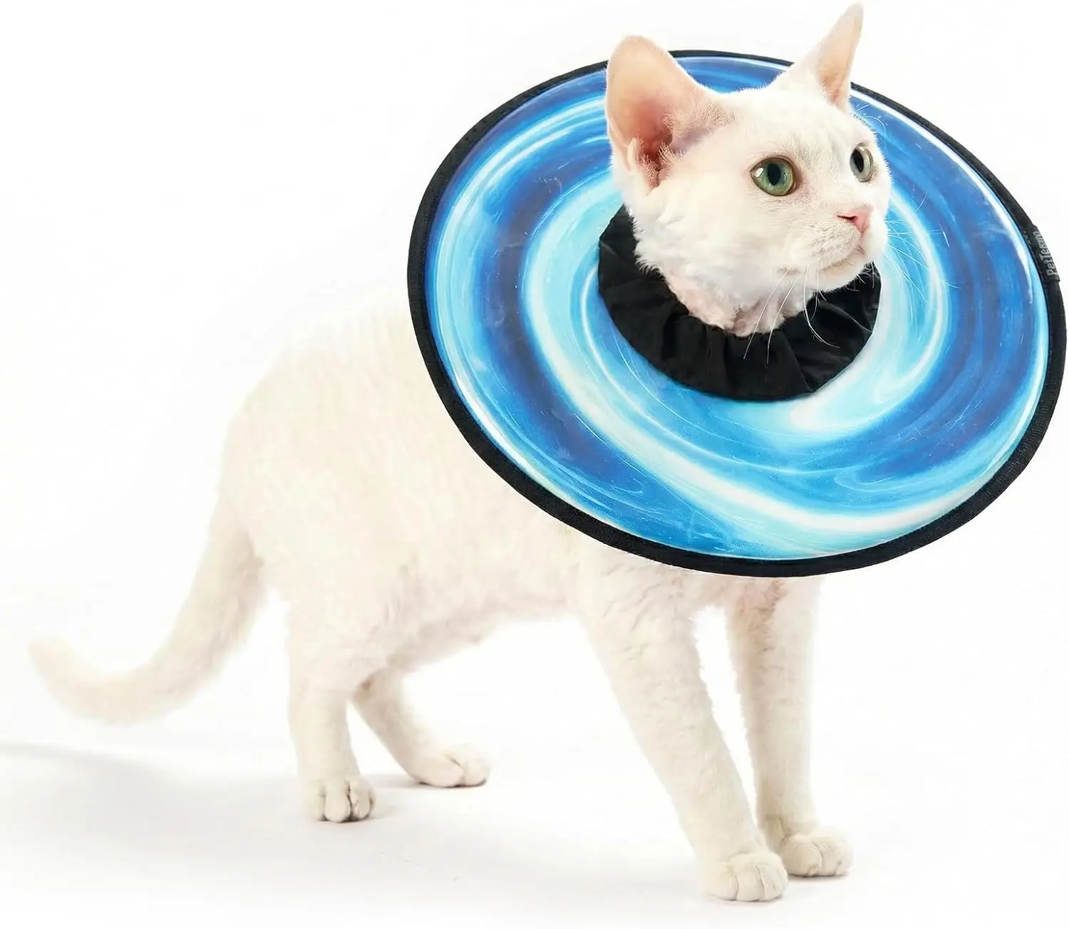 PetThem Soft Cat Cone Collar, Adjustable Cat Recovery Collar, Waterproof and Easy to Clean, Stop Licking Wound, Lightweight Elizabethan Collar for Cats and Small Dogs, All-Season Style