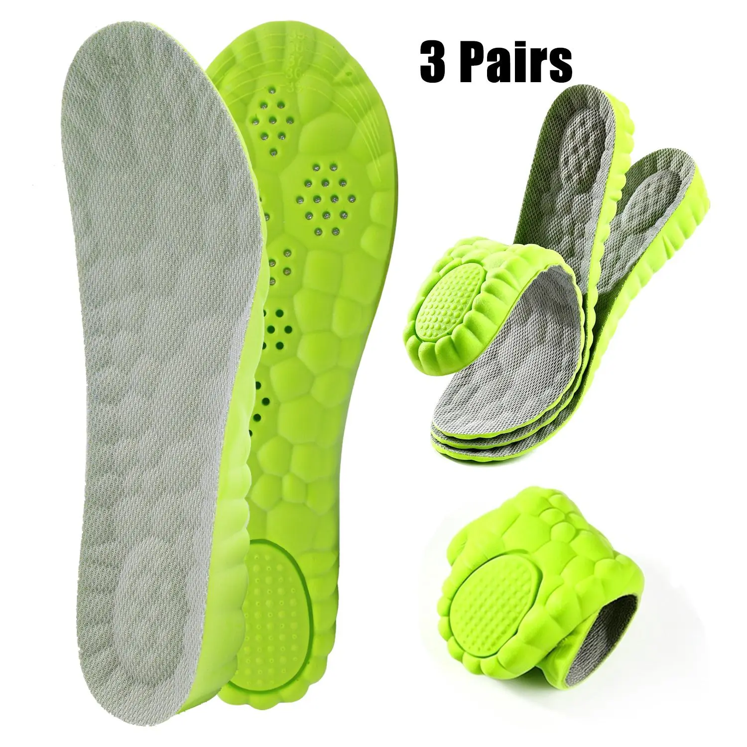 Height Increase Insoles for Men Wowen-4D Cloud Technology Insole-Super Soft Comfort Elevator Insoles, Memory Foam Heel Lift Inserts ( Lift :1.5CM-3.5CM/ US 7-12) backtoschool