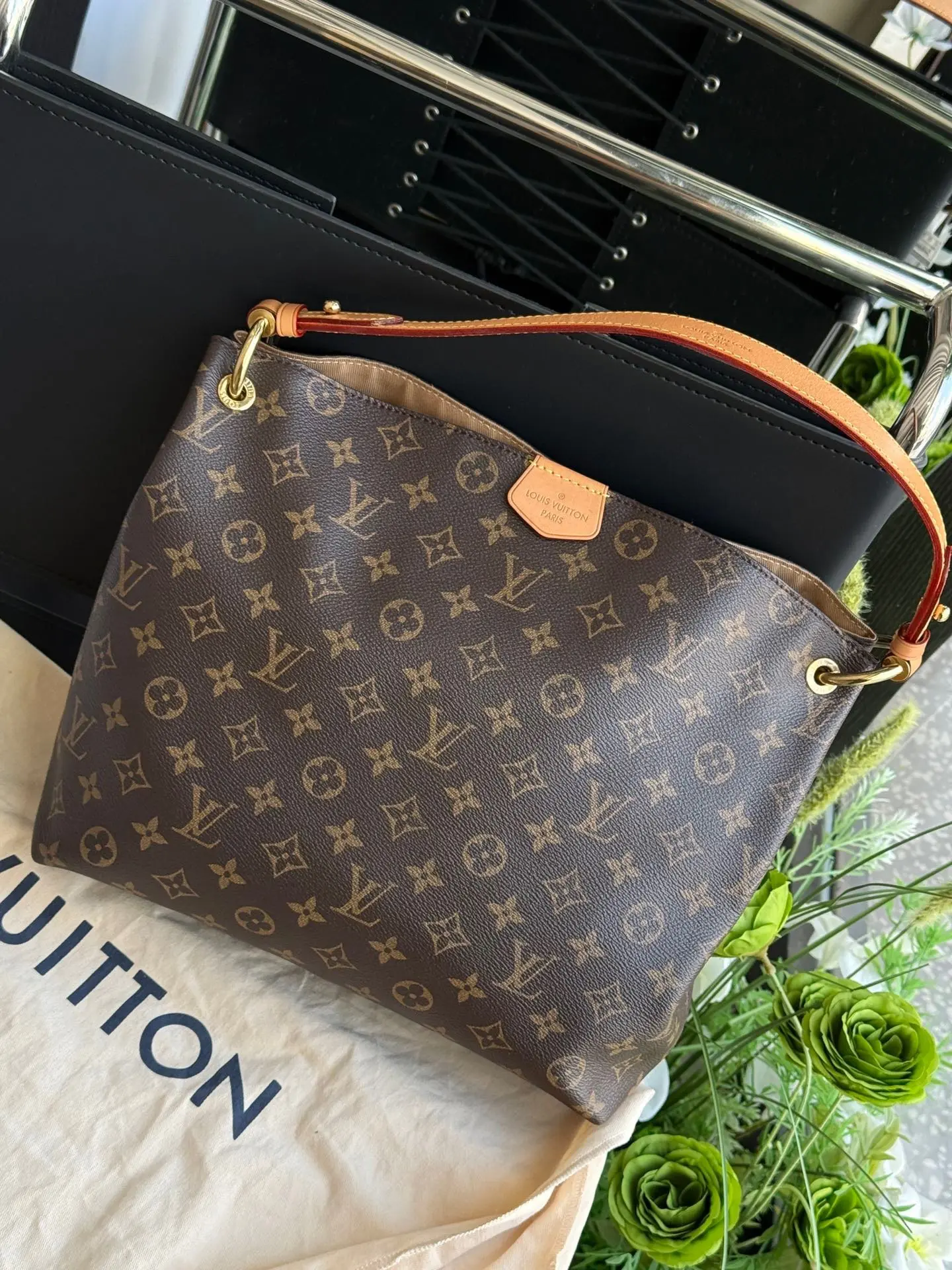 Pre-owned Louis Vuitton Graceful PM Monogram Handbag Shoulder Bag, Very Good Condition Top Handle Tote Bag (2601882), Shoulder Bags