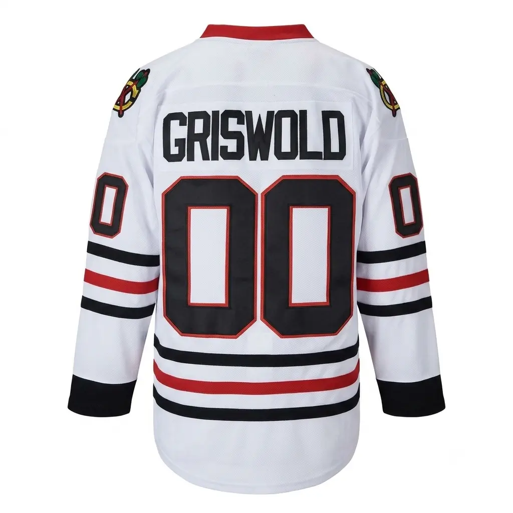 Griswold 00 X-Mas Christmas Halloween VacationMen's "1989 Christmas Movie" male lead Stitched  Hockey Jersey- Casual Long Sleeve Breathable Mesh Topfor & Halloween Parties,Shirt, Daily Life, Halloween Party Wear,