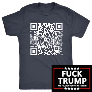 F*ck Trmp QR Code Shirt, Subtle Anti Trmp Political Tee