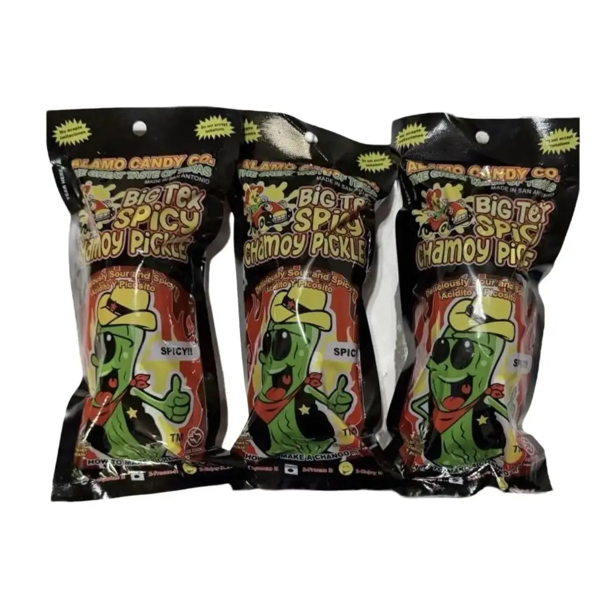 3 Pack Alamo Spicy Chamoy Pickles - Pickles Snack Box Pickled Instant pickle outdoorfun