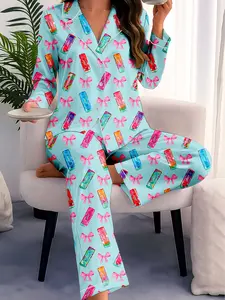 Alani Pajamas Set, Alani Energy Drink Sleepwear, Satin Loungewear For Women, Alani Lover Gift For Her