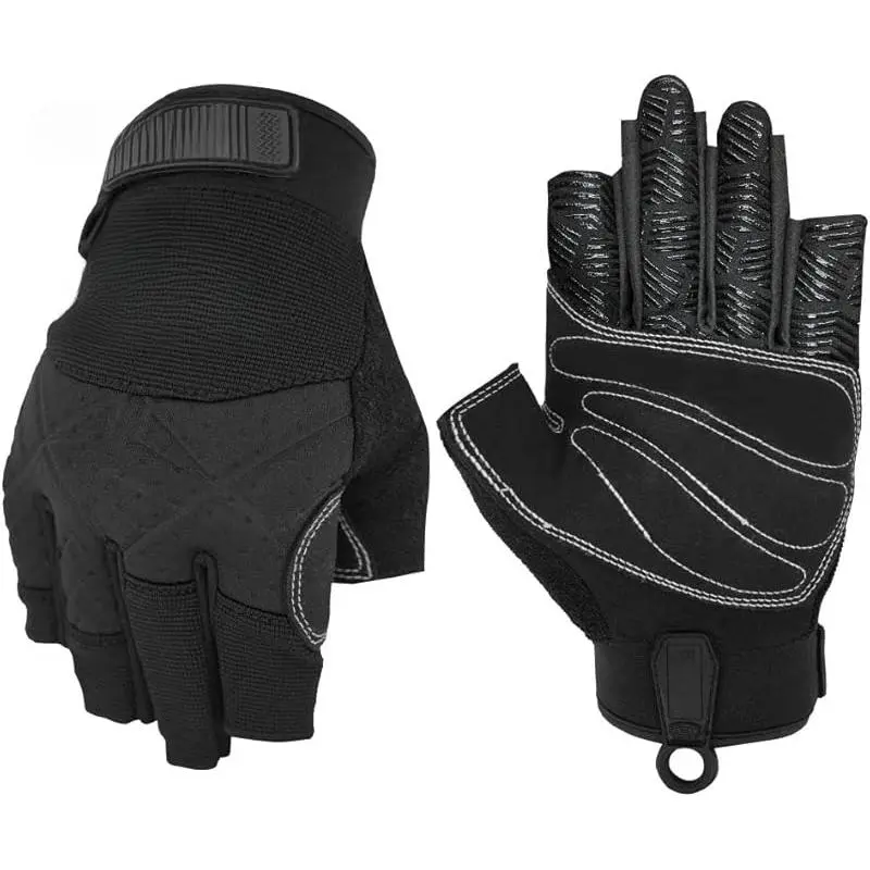 Full or Half Finger Padded Palm Lightweight Breathable Climbing Rope Gloves for Climbers, Rock Climbing, Rescue, Adventure, Sailing, Kayaking, Outdoor Sports