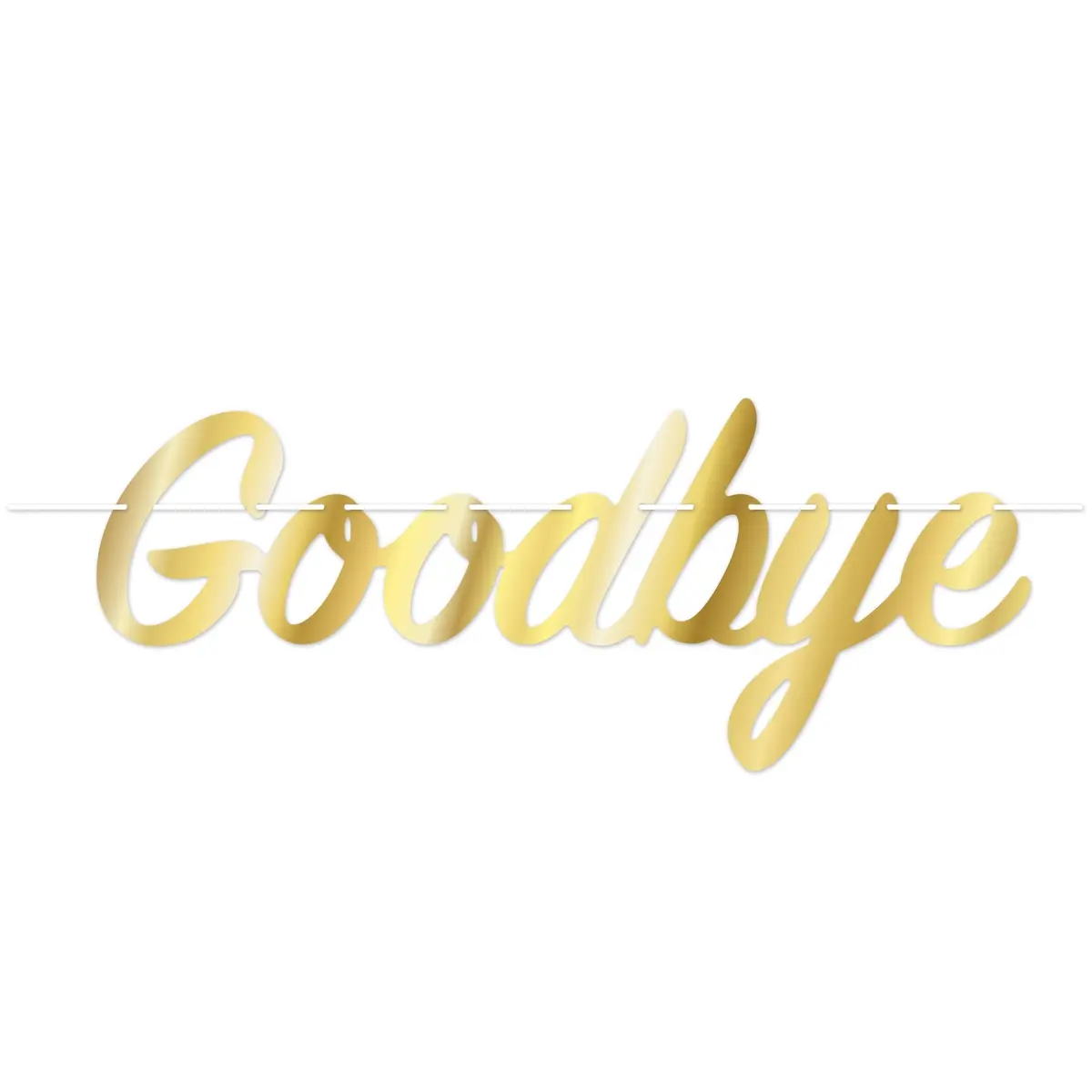 Beistle 53985 Foil Streamer, 8.25x21 in, Goodbye Themed for Party Decor
