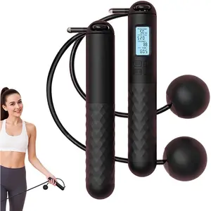 Smart Ropeless Jump Rope with LCD Counter - 2-in-1 Cordless Skipping for Cardio | Home & Gym Workout, Fitness Gift for Women & Men