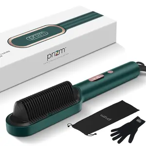 Hair Straightener Brush,Hair Straightener,Heat Comb,Frizz Control, Quick Styling for All Types, Auto Shut-Off, Hair Tools, Digital Temp,Ergonomic Handle, Plug-In Hair Tool,