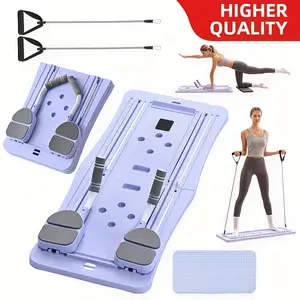[High Configuration Upgrade] Multifunctional 4-in-1 Pilates Bed + Push-up Training Board, With Pull Rope And Anti-slip Stickers, Multi-slot Installation, Equipped With Timer, Exercise And Shaping Exercise, Yoga, Pilates Equipment Magnetic Multi-Functional