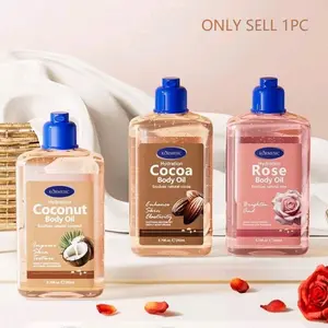 Kormesic Scented Body Oil, Rose Cacao Coconut Scents Aroma, Lightweight Hydrating Moisturizing Nourishing Skin Care for Dry Winter Skin, Aloe Vera