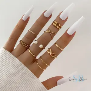 Infinity Gold Boho Ring Set