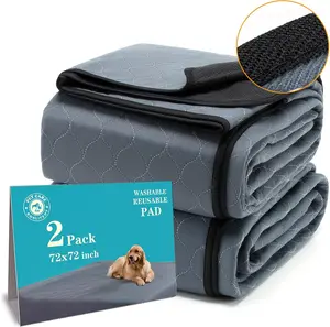 Washable Pee Pads for Dogs 72x72, 2 Pack, Extra Large Reusable Puppy Pads, Dog Training Pads with Quick Dry, Large Anti-Slip Dog Pee Pads, Whelping Pads, Potty Pad