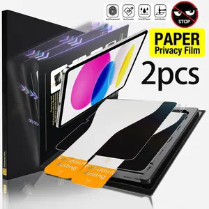 2 Pack Privacy Screen Protector for iPad A16 11th 10th Generation (11/10.9 inch 2025/2022), Anti-Spy Tempered Glass with Installation Tray for 11th/10th Gen-Case Friendly/Apple Pencil Support