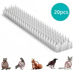 10/20 Piece Transparent Anti-Birdstab Anti-Cat Stab Mat for Terrace, Garden, Roof, Fence - Pet Safety Animal Repellent, Easy Installation (Indoor/Outdoor Use) - Suitable for Home, Business, Park, Yard Fence Protection, Durable Structure Terrace Protection