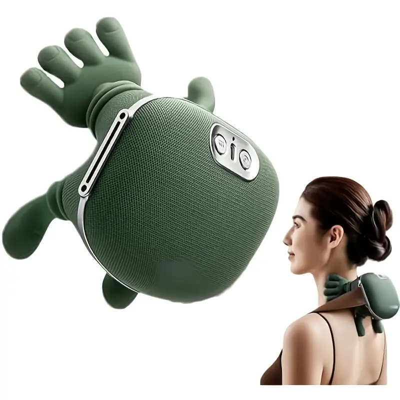 Wireless USB Electric Massager Featuring 6D Hand Simulation - Portable Neck And Shoulder Massager with 6D Hand Simulation, Powered by USB,Neck Massager with Heat for Pain Relief, Deep Tissue Shoulder & Back Massager, Shiatsu Neck and Back Massager,gifts