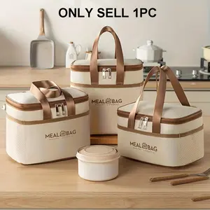 Lunch Bag Insulation Box, Aluminum Foil Material, Durable & Large Capacity, Non-Food Contact Design, Ideal for School Work Lunches, Reusable Lunch Bag