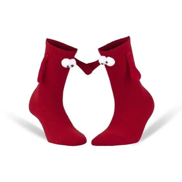 Unisex Magnetic Cotton Socks with Hand Design, Shoe Size 5-10, 1 Pair