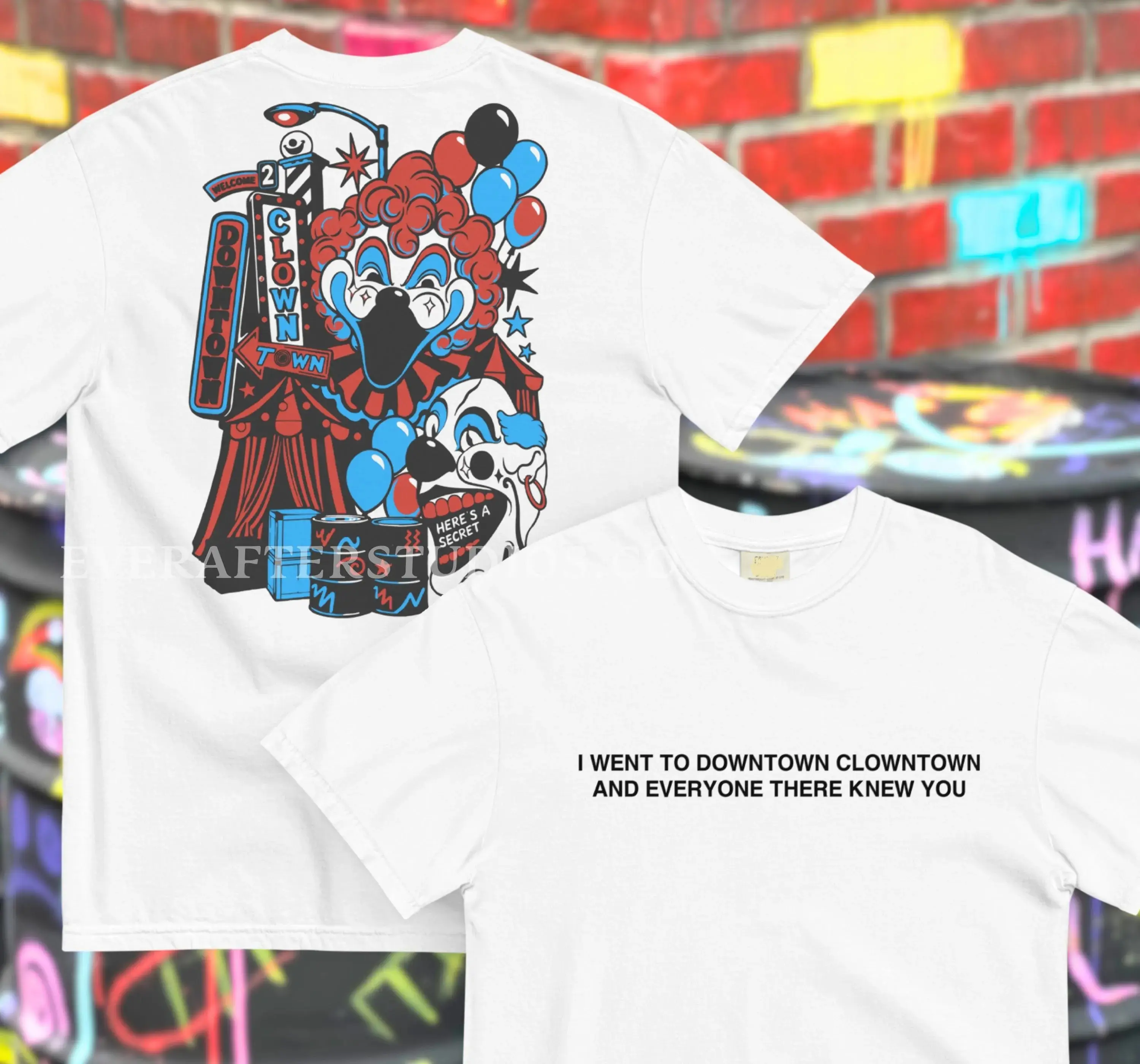 Downtown Clowntown Shirt, Halloween Horror Nights Graphic Tee, Scare Zone Shirt, Halloween Gift