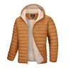 MAGCOMSEN Men's Hooded Zippered Puffer Down Jacket - Sherpa Lined, Waterproof, 1 Hidden Inner Pocket Winter Coat, Hooded Zippered Jacket