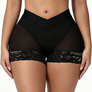 JOSHINE SHAPER Butt Lifting Panties Tummy Control Shapewear Shorts V Crossover Body Shaper Shorts Fajas Moldeadoras Seamless Shaping Boyshorts Panties for Women Tummy Control Shapewear Under Dress Slip Shorts Underwear (2 Pack Beige-1,M)