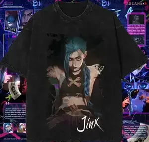 Jin.x LoL Streetwear Vintage Graphic Tee Size S- 3XL, Menswear Top, Womenswear Top Underwear Streetwear Tshirt Round Neck