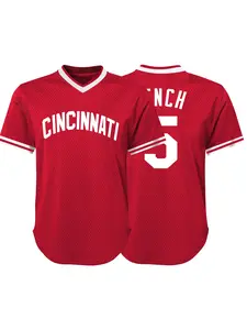 Men's Baseball Jacket Vintage Embroidered Casual Training T-Shirt, Sporty V-Neck Short Sleeve, Loose-Fitting All Seasons, Sports Jersey