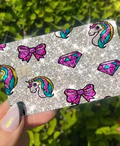 ExotixCard ultra bling reflective card skin back information