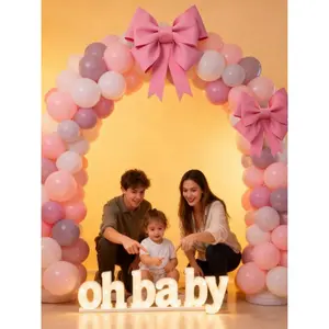 1Pcs Giant Pink Bow Set EVA Foam Decoration for Birthday Party, Baby Shower, Wedding & Room Decor, DIY Craft Supplies for Special Occasions, Gift & Outdoor Garden Accents