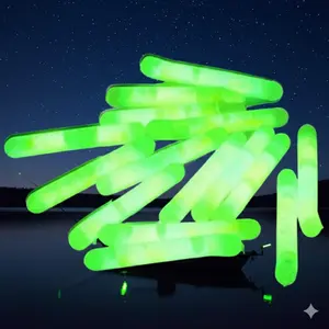 Glow-in-Dark Fishing Floats Set - 5 Pack Mini Light Up Bobbers, Tangle-Free Night Fishing Floats with 30m Visibility. Portable Night Fishing Gear & Professional Glow Stick Accessories.