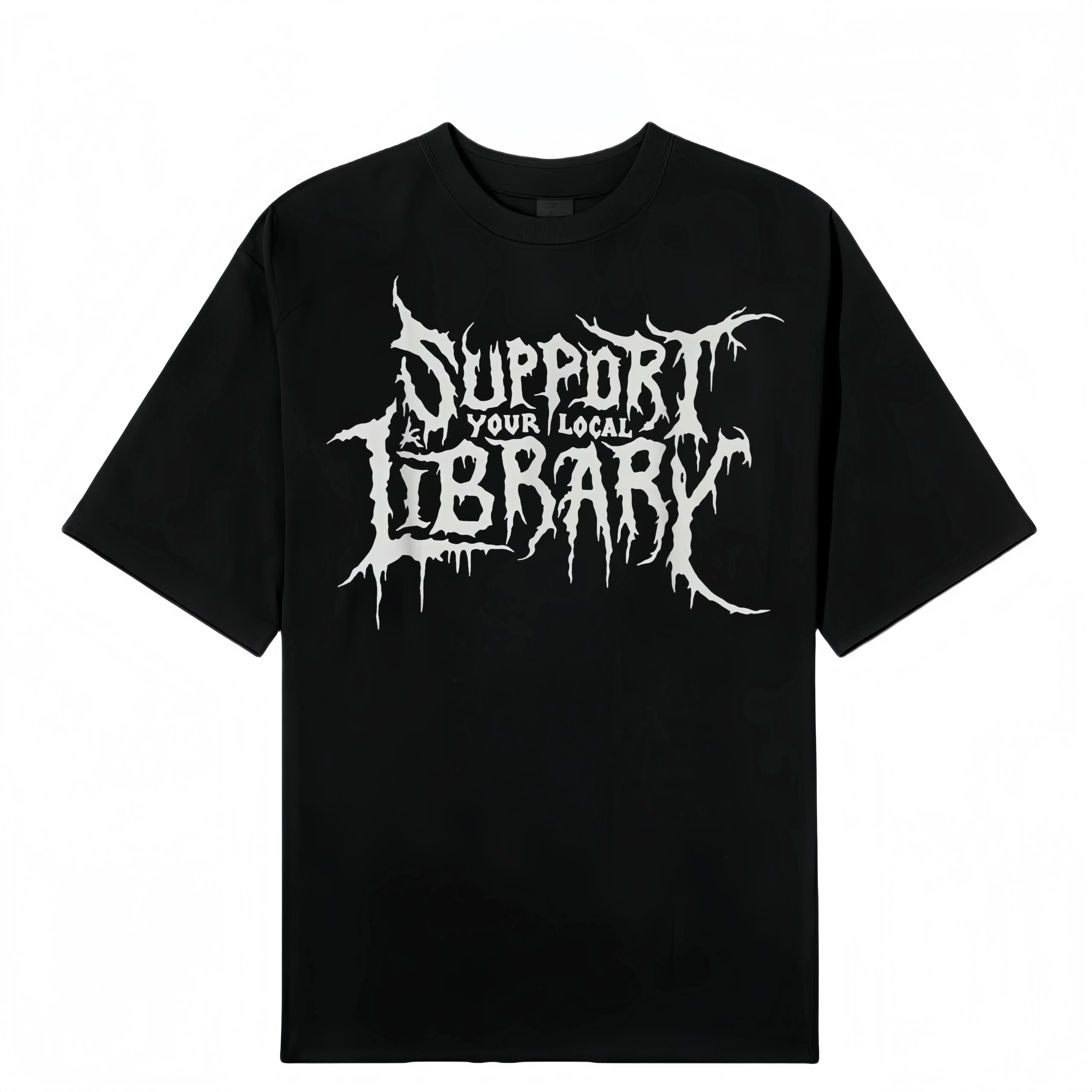 Men's Short-Sleeve Round Neck Cotton T-Shirt - Fitted, Lightweight, Unisex Retro Streetwear, Casual Gothic "Death" Graphic, Vintage Distressed Top for Library Style Enthusiasts, TikTok Shop Spring Glowup, Summer Vibes, Outdoor Fun, Tshirt