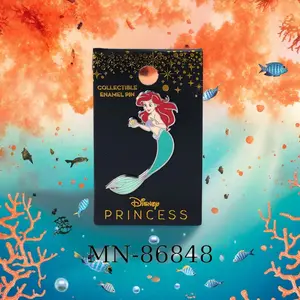 Disney Collectible Enamel Brooch, Belle Jasmine Ariel Princess Design, Elegant & Durable Accessory for Bags/clothing, Ideal Gift for Fans, Collector