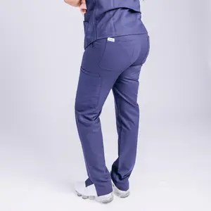 Zenith Scrubs 8-Pocket High-Waisted Straight Scrub Pants Comfortable Soft Stretchy Fabric with Adjustable Drawcord & 4-Way Stretch