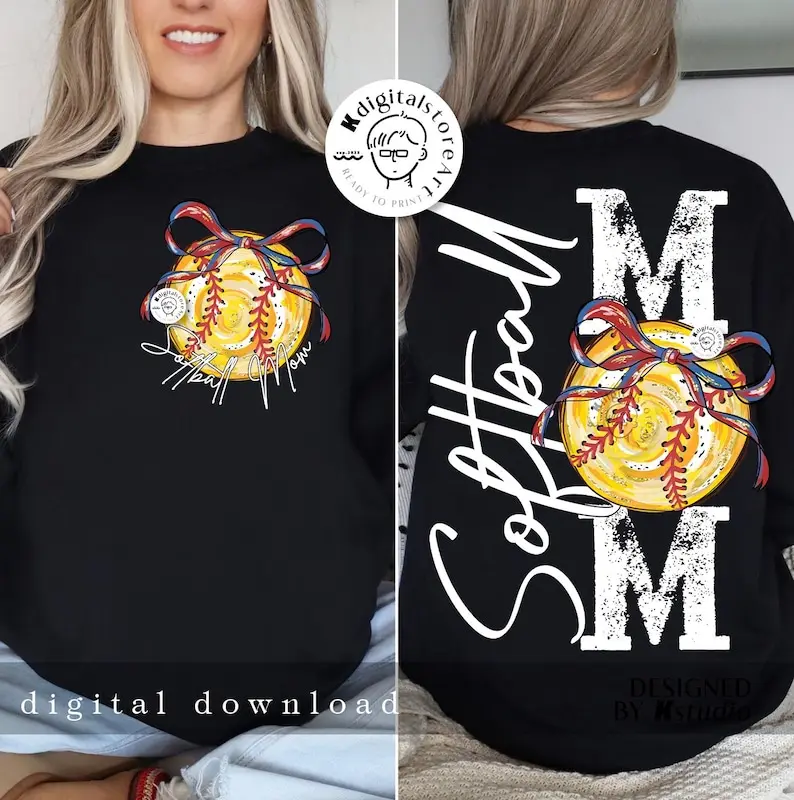 Coquette Softball Bow Mama Shirt, Sport Mom Sweatshirt, Game Day Tee, Tis the Season