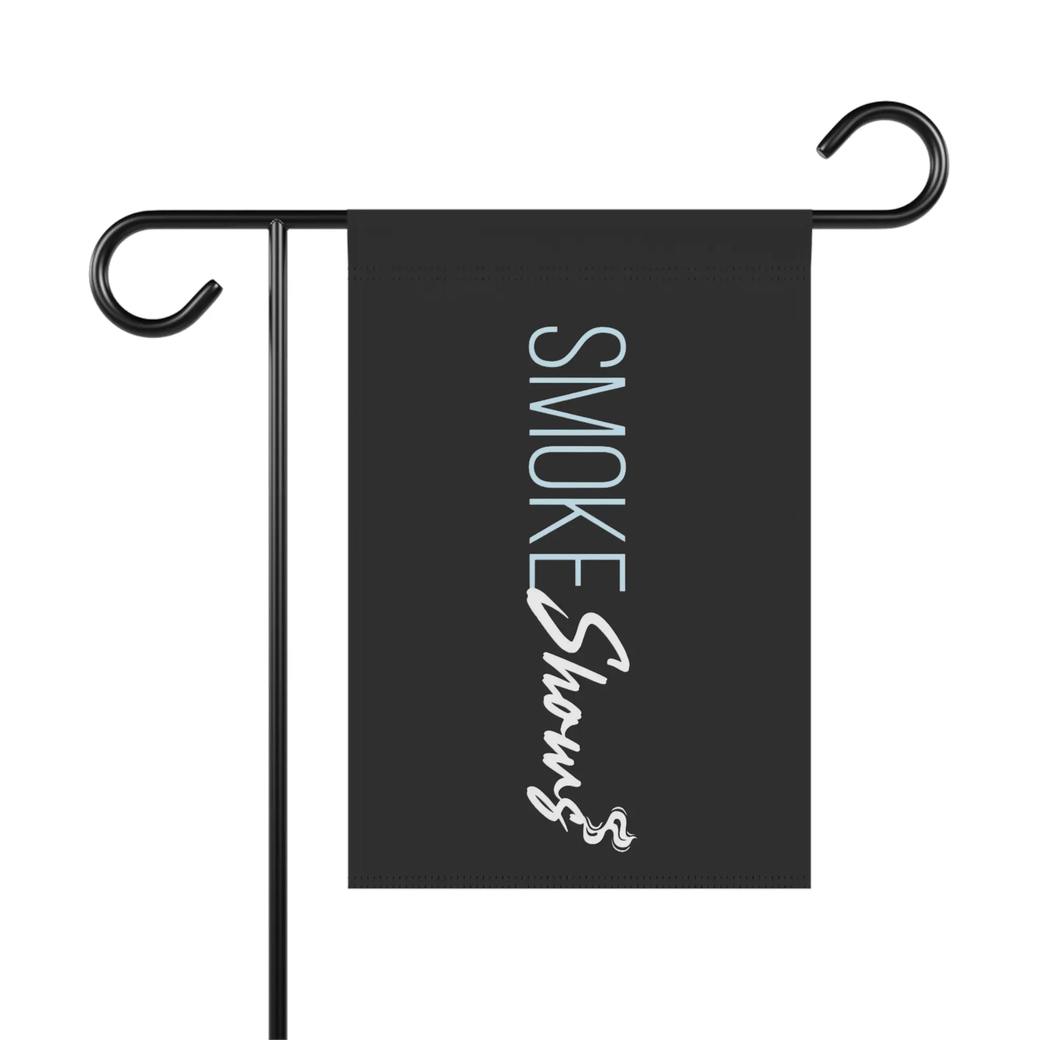 Smoke Shows Garden Flag | House Banner, Vertical Smoky Script