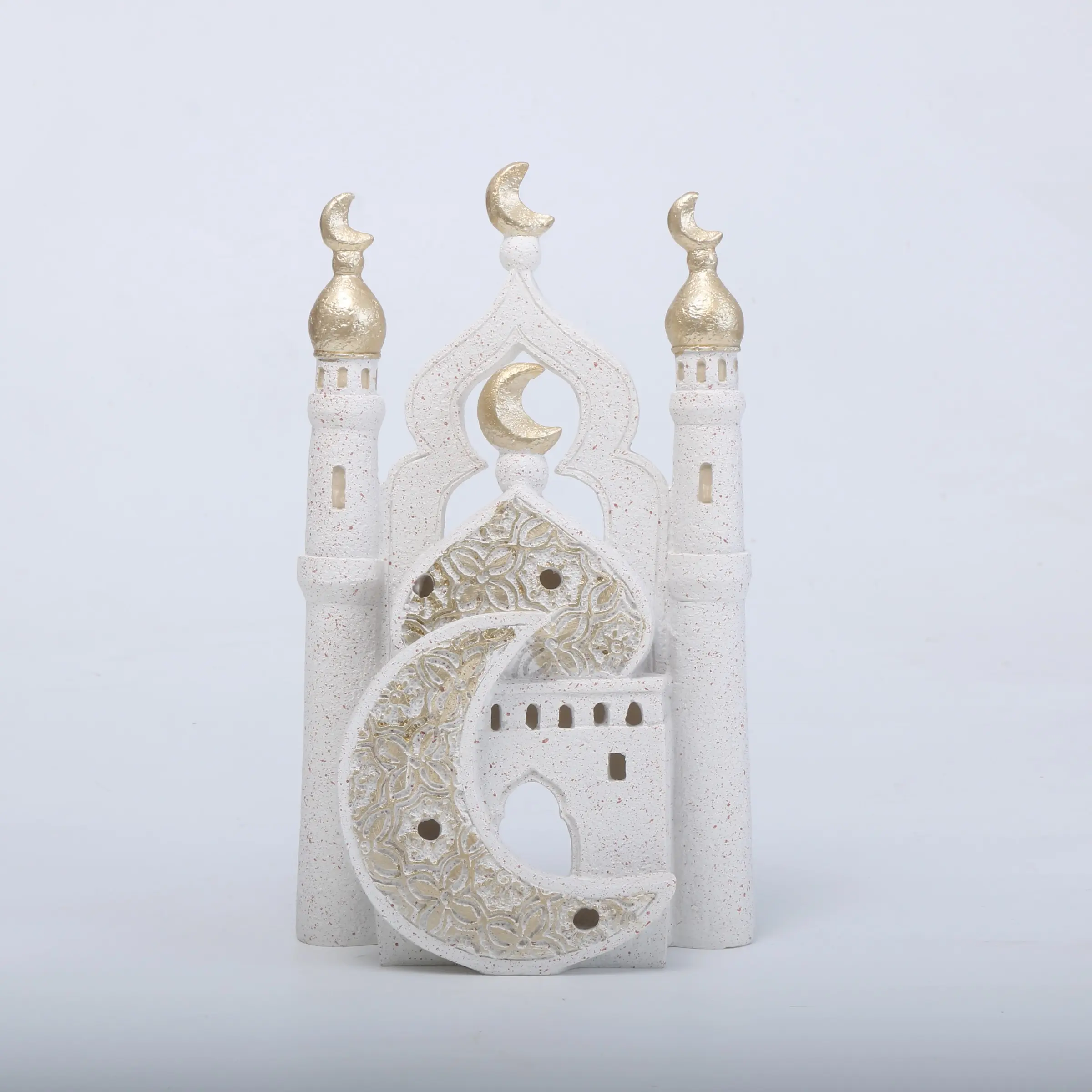 Muslim Festival Decoration Piece, Ramadan Castle Festive Ornament, Indoor Resin Craft, Boho Home Decor, Religious Holiday Accessory, Islamic Decor, Religious Decorations