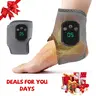 Adults' 2-Pack Adjustable Lightweight Wireless Foot & Ankle Massage Devices - 2-in-1 Heat + Massage Warming Wrap, 3 Modes, 4 Temperature Control Levels, 3-Button Operation, USB Port, Compact Rechargeable, Portable for Home & Travel, Personal Care Tools