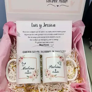 Personalized 11oz Mug Set for Baptism - Reusable Drinking Glassware - Drinkware