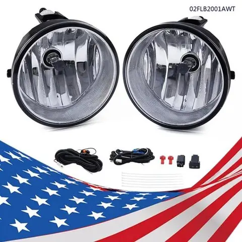 CROSSDESIGN Chrome Frame Dense Fog Lights 1 Pair - Automotive Auxiliary Lights with Moisture Shield, Replacement Car Accessory for Toyota Tacoma 2005-2011