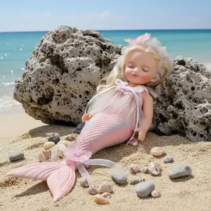 Mayfair Baby Doll Adorable Squishy 10Inch (Weight: 0.7lb) Full Body Silicone Mermaid With Hair Cute Gift For Kids 3+ summervibes