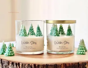 Winter Story Soy Candle with Christmas Tree Scent in Gift Box - Decor