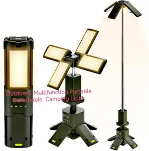 Telescopic Camping Lights, Rechargeable IPX5 Waterproof 14000 mAh Led Multifunction Magnetic Lanterns Job Site Lighting Cordless Dimmable Camping Tent Lamp Portable Power,Dimmable Magnetic Tent Lamps Outdoor Work Lighting for Hiking, Camping Light