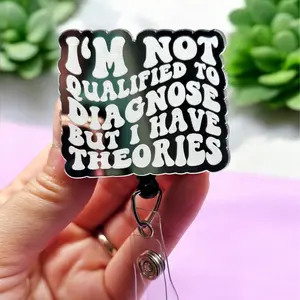 Im Not Qualified to Diagnose Badge Reel - Xray Badge Reel - Nurse Badge - Funny Gift for Nurse