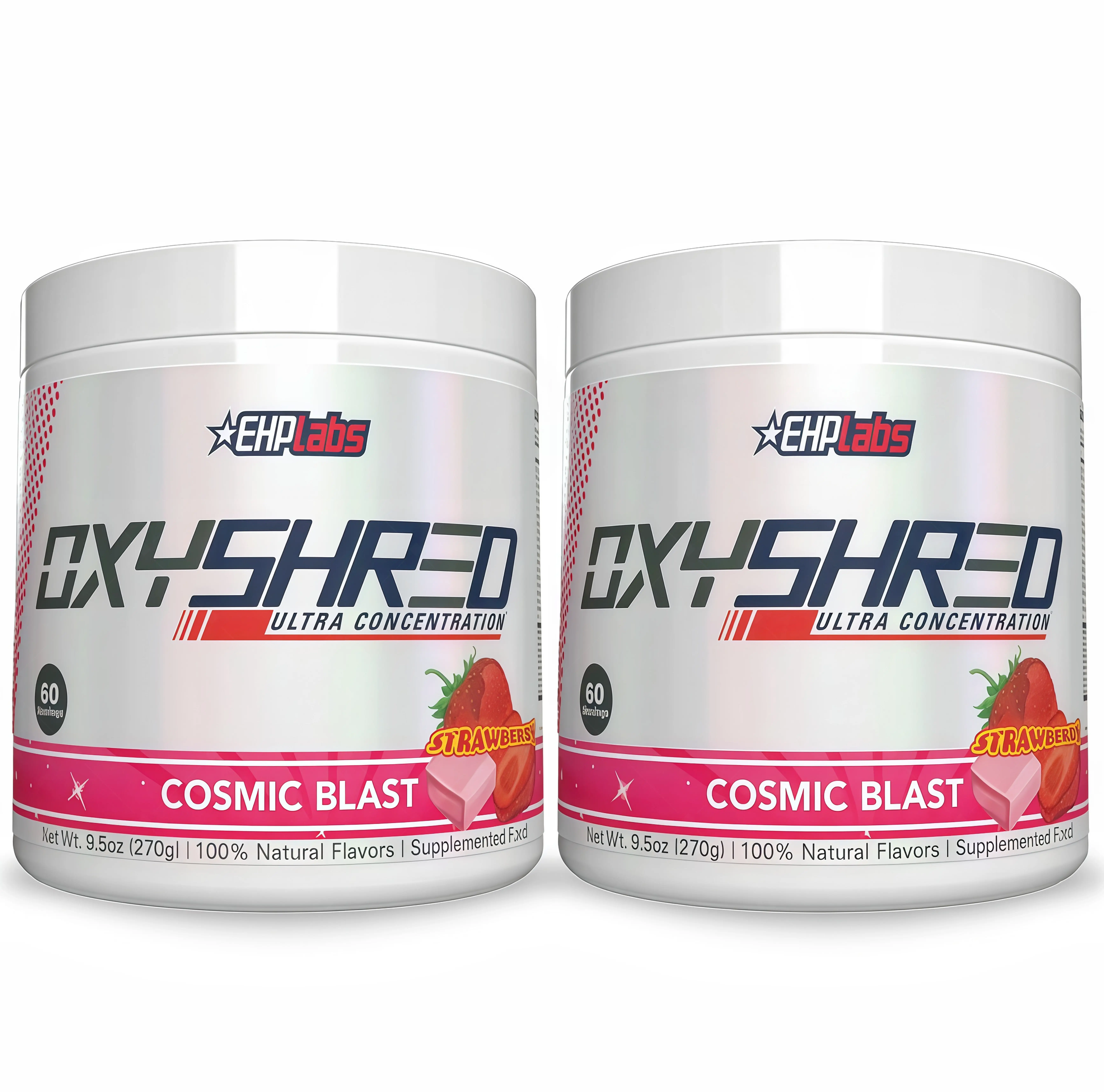 2 Botte EHPlabs OxyShred Ultra SE Concentration Pre Workout Powder 60 Serves 150mg Caffeine Sugar Free Vegan Friendly GlutenFree Men Women Health Fitness Supplements Cosmic Blast Flavor