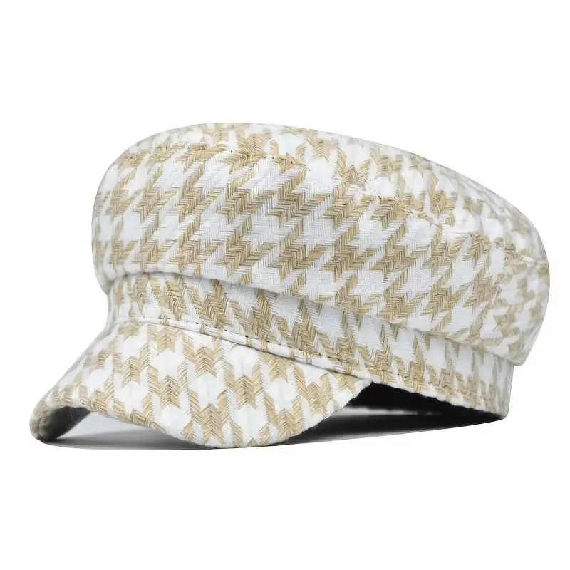 Houndstooth Basic Newsboy Cap