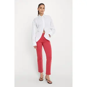 GOOD ICON ANKLE JEANS | CHERRY RED