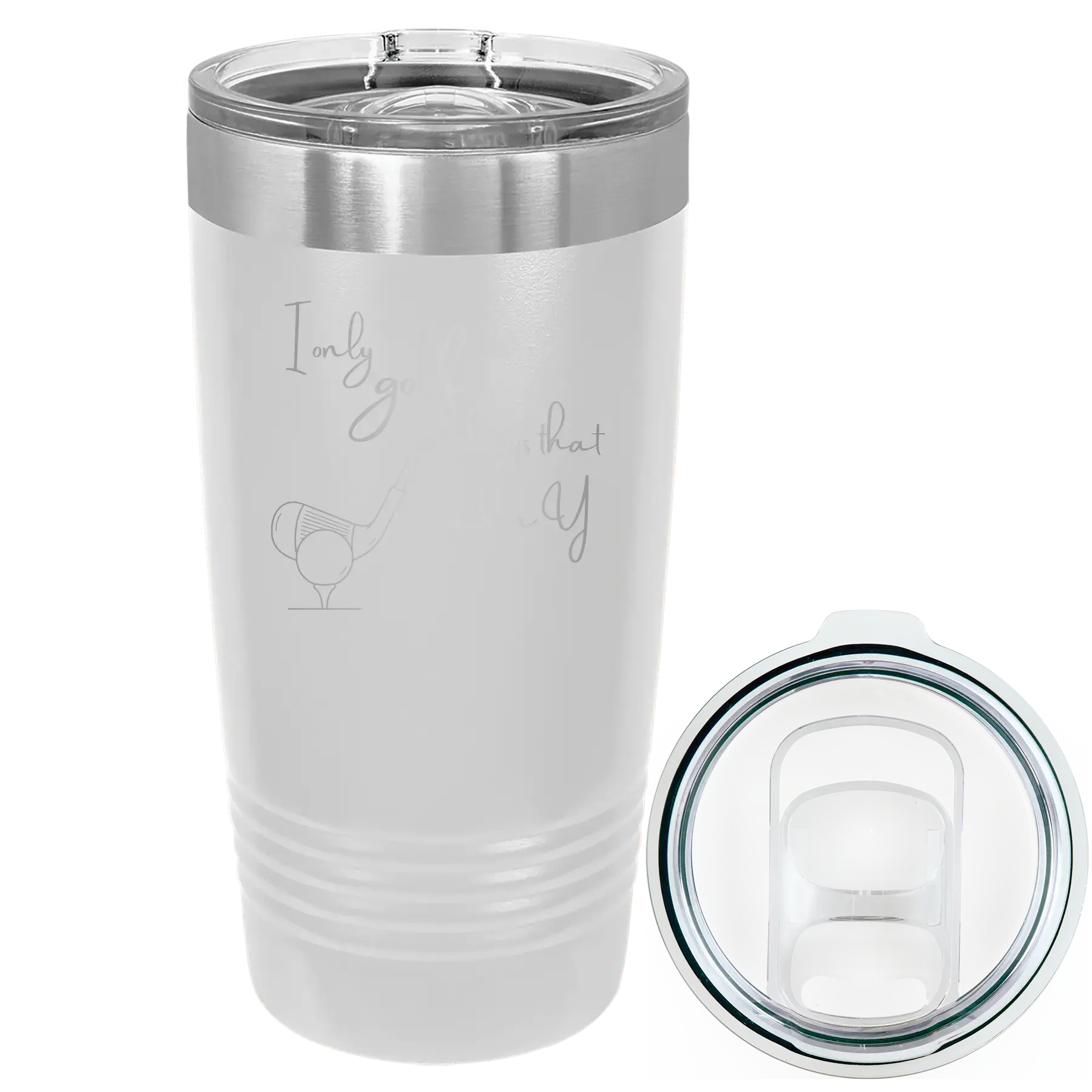 Personalized Days that end in Y 20 oz Tumbler - White