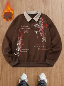 Gothic Darkwear Full-Zip Hoodie Jacket - Retro Distressed Black Red Tribal Print Oversized Sweatshirt | Unisex Loose Fit Streetwear Outerwear for Party Night & Cozy Layering Piece.